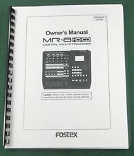 Fostex MR-8 HD/CD Owner's Manual: Comb Bound with Protective Covers picture