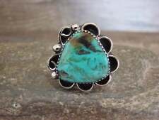 Navajo Nickel Silver & Turquoise Ring by Cleveland - Size 10 picture