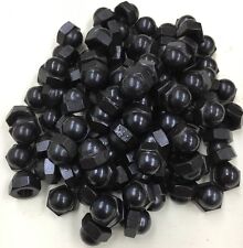 (10) 5/16-18  Acorn Cap Nuts Black Oxide 5/16”-18 Bolt Thread Cover Smooth Round picture