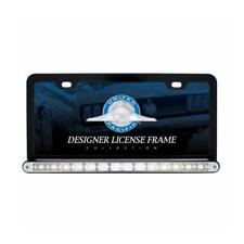 UPI Black License Plate Frame with White LEDClear Lens 36496 picture