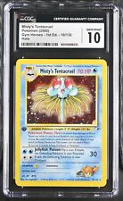 CGC 10 1st Edition Misty's Tentacruel Gym Heroes 10/132 Holo Rare Pokemon Card picture