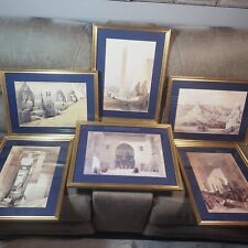 Two Egyptian Antique David Roberts Lithograph Fine Art 1847  picture