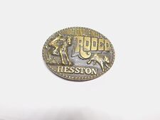 Fourth Edition 1978 National Finals Rodeo Hesston Men s Belt Buckle Vintage picture