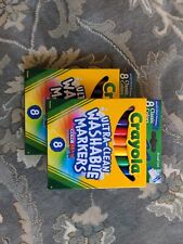 New Crayola Ultra-Clean Washable Broad Line Markers 8-Color, Set of 2, 16ct picture