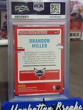 🔥 🏀 2023 PANINI DONRUSS THE ROOKIES 3 BRANDON MILLER PSA 9 RED BACK 🔥 picture