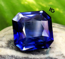 30.20 Ct Natural Blue Sapphire Square Cut Certified AAA+ UNHEATED RARE Gemstone picture