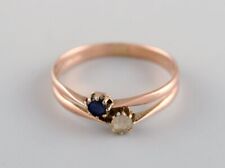 Scandinavian jeweler. Ring in 14 carat gold adorned with semi-precious stones picture