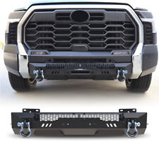 For 2022-2024 Toyota Tundra Steel Heavy Center Front Bumper w/2*D-rings Shackles picture