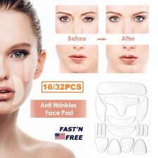32pcs Silicone Anti Wrinkle Pad Patches Set For Face Eye Forehead Reusable USA picture