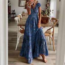 Dress Summer Sundress V  Ladies Holiday Boho Women's  Floral Beach Maxi  Neck picture