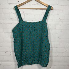 Vintage C.M Shapes Tank Top Womens 24 Green Boxy Made In USA picture