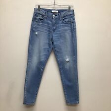 Moussy Vintage Womens Slim Skinny Jeans Blue Distressed Medium Wash Mid Rise 26 picture