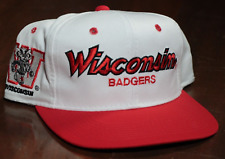 Vintage 90s University of Wisconsin Badgers Sports Specialties Snapback Hat Cap picture