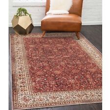Traditional Geometric Medallion Border Machine Washable Area Rugs or Runner Rug picture