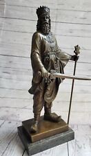 Cyrus the Great Persian King Bronze Sculpture Marble Base Statue Art Deco Sale picture