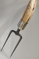Carving Fork/Meat Lifter Sterling ww 219 with Monogram VTGE Boar Tusk picture