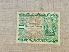 AUSTRIA / HUNGARY 100 Kronen 1922. UNC. Original picture