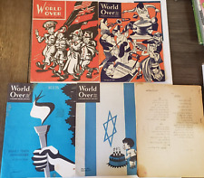 1940-50s World Over Magazines w. Authentic Hebrew Poetry Book - For Jewish Youth picture