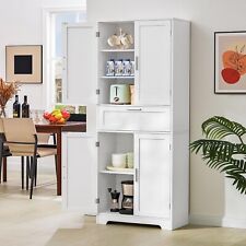 Large Kitchen Pantry Storage Cabinet with 1 Large Drawer, 2 Adjustable Shelves picture