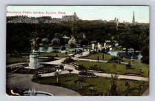 Boston MA- Massachusetts, Panorama Public Garden, Aerial, Vintage Postcard picture