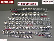 CRAFTSMAN 118 pc Socket Set Sizes 1/2  3/8  1/4  -  116 127 136 picture