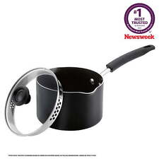 Farberware 3-Quart Aluminum Non-Stick Straining Saucepan With Lid, Black picture