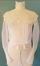 ~Antique 1900's  Edwardian Victorian Woman's Lace Blouse in very Good Condition picture
