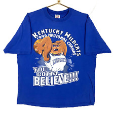Vintage Kentucky Wildcats 1996 Champs T-shirt You Gotta Believe Size XL Ncaa 90s picture