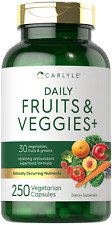 Fruits and Veggies | 250 Capsules | 32 Fruits and Vegetables | by Carlyle picture