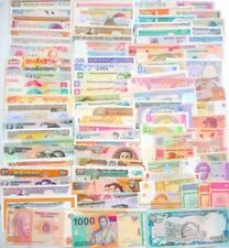 100 Different World Paper Money Collection, All Genuine and UNC, New Banknotes. picture