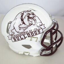 Mississippi State Bulldogs Custom Mini Helmet White Matte with Mascot picture
