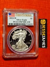 2013 W PROOF SILVER EAGLE PCGS PR70 DCAM FLAG FIRST STRIKE LABEL picture