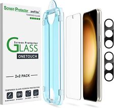 (2+2 pack) amFilm OneTouch for S23 Plus Tempered Glass Screen & Lens Protector picture