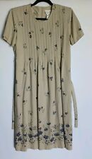 Vintage Miss Borby Petites Floral Maxi Dress Short Sleeve Zippered Size 12P  picture