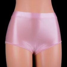 Women's Panties Shiny Satin Briefs Knickers Opaque Gym Middle Waist Shorts picture