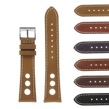 DASSARI Vintage Leather Quick Release GT Rally Racing Mens Watch Band Strap picture