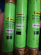 BUSSMANN FUSETRON FRS-R-60- 60AMP, 600V, CLASS RK5, ENERGY EFF FUSES- LOT OF 3 picture