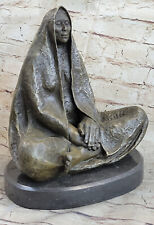 Beautiful Native American Man Bronze Statue Sculpture Western Art Figurine Gift picture