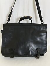 VTG I MEDICI FIRENZE briefcases Tote leather Bag ITALY black brass top handle picture