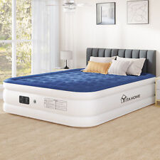 TAUS Queen Size Air Mattress Camping Airbed w/Built-in Pump for Home&Travel picture