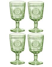 Bormioli Rocco Romantic Stemware Drinking Glass, Set of 4, 10.75 oz Pastel Green picture