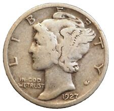1927-P Mercury 90% Silver Dime Good+ BEST VALUE ON EBAY  W/Tracking picture