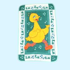 Vintage Sesame Street Big Bird Singing Blanket Throw Baby Blankie Owen 30” X 45” picture