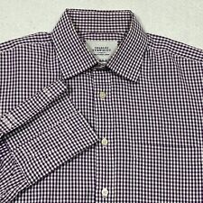 Charles Tyrwhitt Slim Fit Dress Shirt Men’s 16 - 34 Purple Check French Cuff picture
