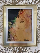Vintage Sonia Risolia (Cuban-American 1926-2002) Watercolor Paper Framed 13x16 picture