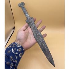 Beautiful Old Roman Wonderful Bronze Excellent Dagger Sword With Rare Patina picture