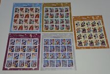 THE ART OF DISNEY Complete Set of 5 Differnt Full Sheets of 20 US Stamps 2004-08 picture