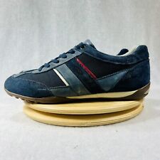 GEOX Respira Sneakers Men’s 10 Shoes Italian Leather Suede Shoes Blue picture