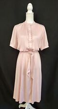Vintage 80's Rose Pink Dress with 50's Delicate Styling by Discover Fashions M/L picture