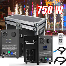 2X 750W Cold Spark Machine DMX Wireless Remote Control Firework Machine w/Case picture